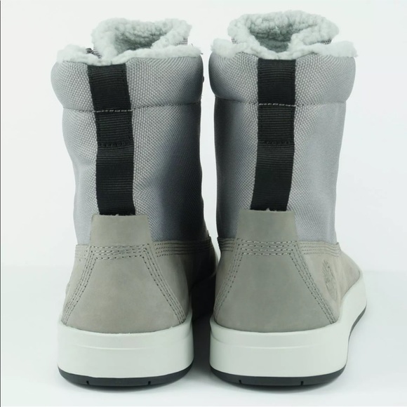 Timberland Davis Square Roll Top Faux Fur Nubuck Boots Mens Grey A2KAE - Picture 8 of 11
